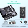ELFJMZP 8-Channel Dual-Function 5V 3-Pin + 4-Pin PWM ARGB Fan