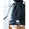 Beams Japan Campus Bag Logo Drawstring Shoulder Bag, Black