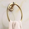 3-Color Stainless Steel Round Handled Towel Holder for Hotel Bathrooms Towel Holder Silver