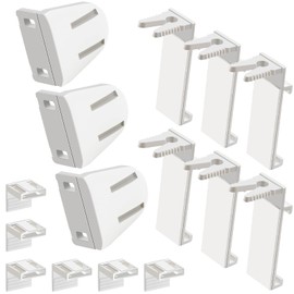 SWTYExt Pack of 6 Clamp Supports for Double Roller Blind with 3 Roller Blind Brackets Clamp Holder for Klemmfix Roller Blind Replacement Parts for PVC Wooden Window Door Wings Side Pull Blind Blackout