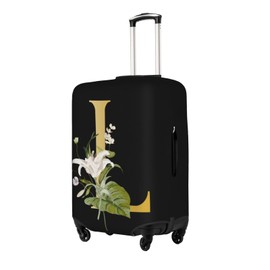 Tuizumy Decorative L Suitcase Protectors Elastic Washable Luggage Covers With Concealed Zippers For 18-32 Inch Luggage (Size S: Fits 18-21 Inch)