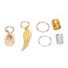 206pcs Dreadlocks Hair Jewelry Rings DIY Alloy Metal Golden Silver