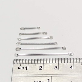Chenkou Craft Assorted 600pcs Jewelry Making Connect Bar Earring Necklace Connector (Anti-Silver)