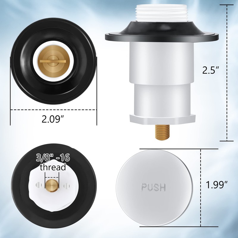 Dreyoo Tip Toe Bath Drain Stopper and Cover Tub Stopper