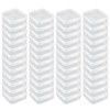 LJY 48 Pieces Square Mini Clear Plastic Storage Containers Box