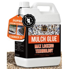 Vollence 1.3 Gallon Ready to Use Mulch Glue for Landscaping,Rock Glue,No Dilution Needed Fast-Dry Weather-Resistant Strong Gravel Binder, Pine Straw Outdoor Strong Pebble Gravel Hold for Garden
