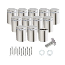 RuoFeng Stainless Steel Wall Mount Glass Standoff Holder Screw Nails Advertising Nails 12 Pcs (19x30mm)