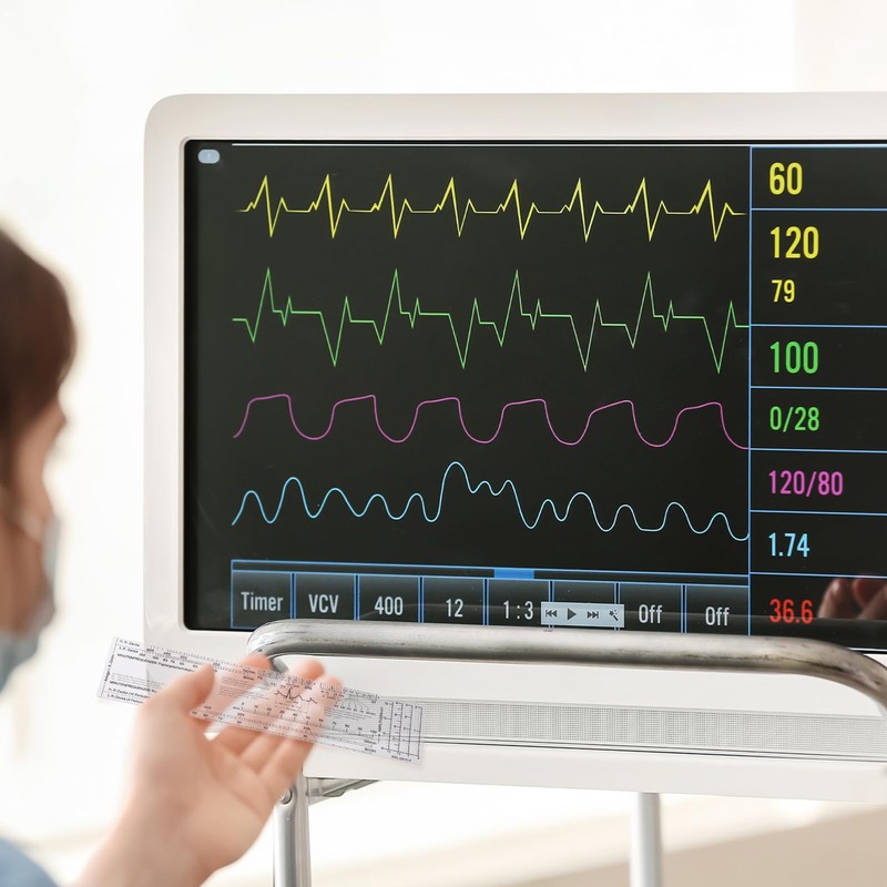 Tondiamo 2 Sets EKG Calipers and EKG Ruler Combination Set