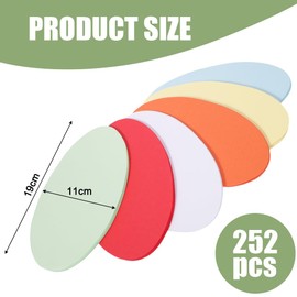 Set of 252 Presentation Cards - Metaplane Cards Oval 6 Colours Teacher Supplies for Presentation and Lecture Presentation Conversation Line Moderation, 19 x 11 cm