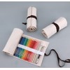 Amoyie Roll Up Pencil Case for 48 Coloured Pencils, Foldable