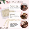 U Shaped Hair Pins, IKOCO 2.4inch Bun Hair Pins for