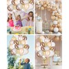 Pack of 60 Beige White Balloons Golden Confetti Apricot Cream