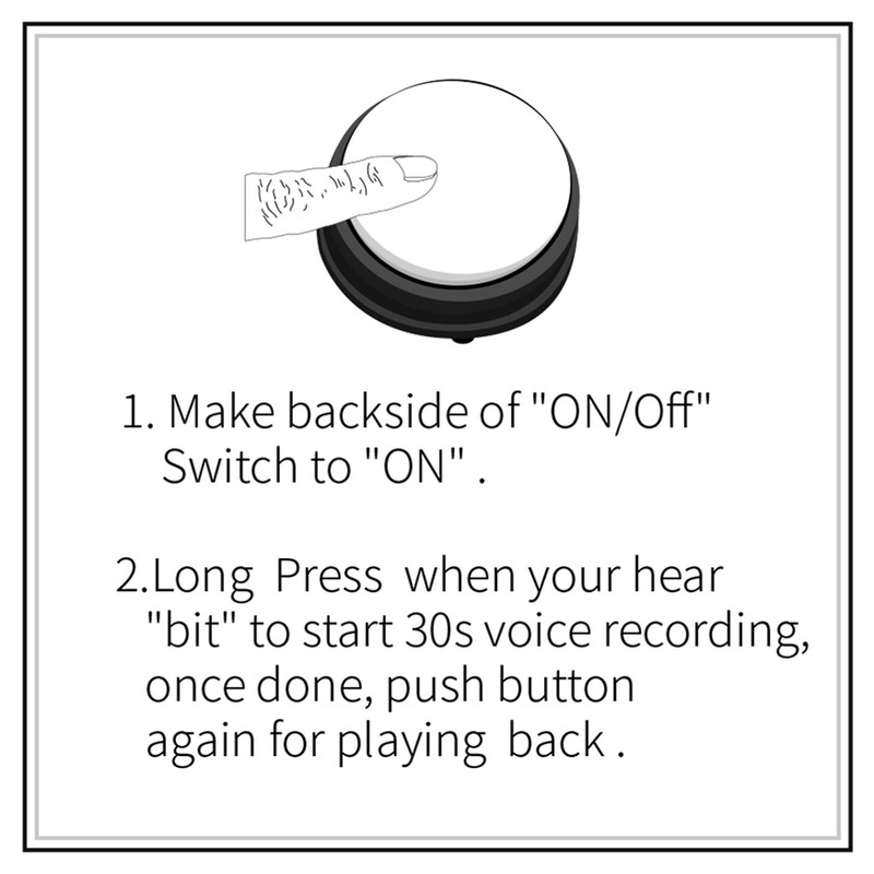 Recordable Talking Button with Led Function Learning Buzzers, Recordable Sound