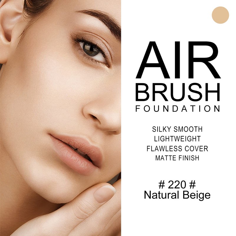 KYDA AirBrush Foundation Spray, Silky Foundation Mist Makeup, Flawless Coverage