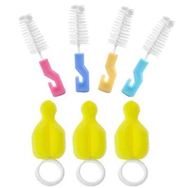 Baby Nipple Milk Bottle Brush Pacifier Sponge Cleaning Brushes Cleaner Brushing Brush for All Nipples Baby Bottle Coffee Cup,Random Color