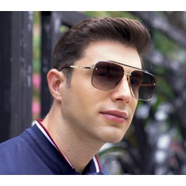 Gtand Fashion Oversized Square Aviator Gradient Sunglasses For Men Women Vintage Metal Sun Glasses 63mm