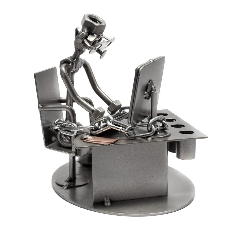 'Pen holder "Workaholic Screw Manikin