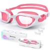 Vegemono Kids Swim Goggles in Candy Dual-Tone, Adjustable Nose Pads