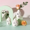 Sass & Belle Abstract Face White Vases - Set of