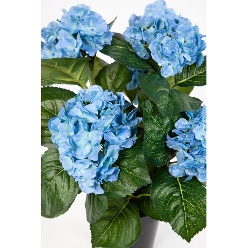 Hydrangea Bush Deluxe 42 cm Blue in Pot LM Artificial