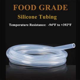 Antrella 5/32" ID Silicone Tube Food Grade Flexible 5/32" ID x 1/4" OD Clear Hose Tubing High Temp Pure Flexible for Water Pipe 3 Feet Length