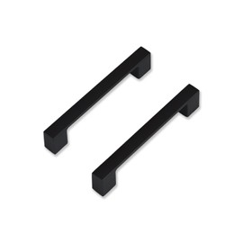 HARDHAWK Cabinet Pulls 30 Pack 5 Inch Black Drawer Hardware Square Kitchen Handles Hole Centers Furniture Hardware for Cabinet Handles Cupboard Dresser Bedroom Cabinet Pulls