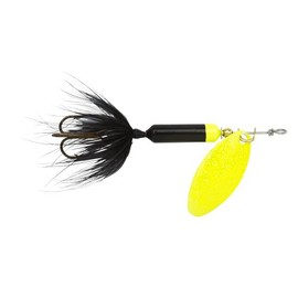 Yakima Bait Wordens Original Rooster Tail Spinner Lure, Black Chartreuse, 1/4-Ounce