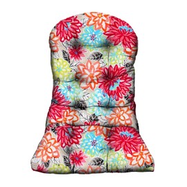 RSH Decor Indoor Outdoor Tufted Adirondack Chair Seat Cushion (Back: 26" H x 21" W / Seat: 21" W x 16.5" D) - Choose Color and Quantity (Artistic Floral, 1)