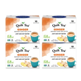 QuikTea Tea Latte, Ginger Chai, 960 Gram (Pack of 4)