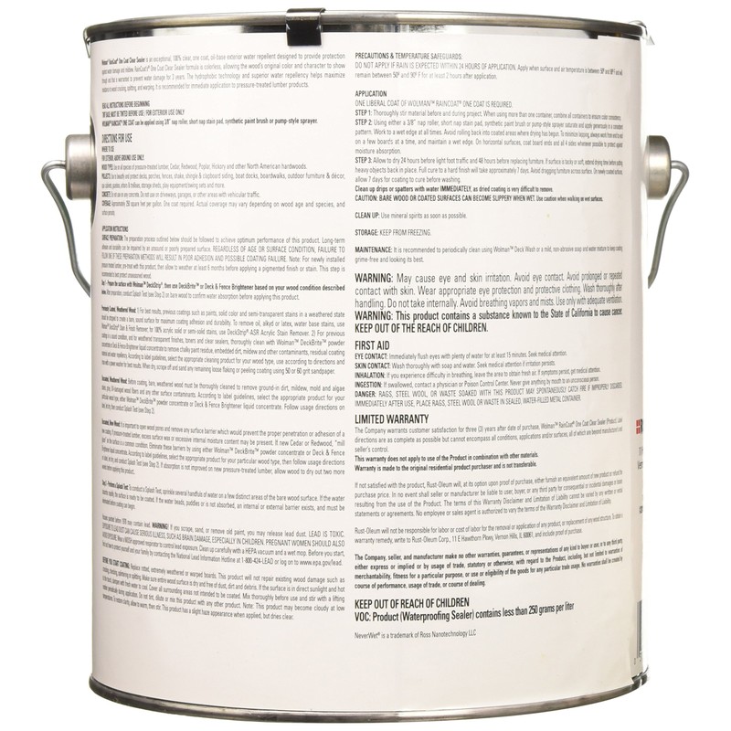 RUST-OLEUM 12386 Raincoat Oil/Base Clear