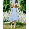 Arshiner Blue Dresses for Girls Summer Tween Easter Party Tulle