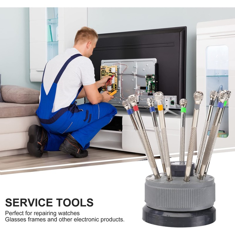 Mipcase Watch Screwdriver Set - 9pcs Flat Slotted Different Sizes