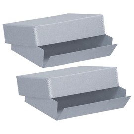 Lineco, Archival Storage Box, Museum Preservation Organizer with Drop Front Design, Acid-Free with Metal Edge, Preserves Picture Longevity, Photos, Documents, Crafts, DIY, 9x12, Pack of 2