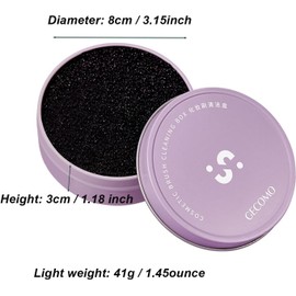 Pack De 4 Esponjas Secas Limpiadoras De Brochas De Maquillaje Para Eliminar Sombras De Ojos, Colorete Y Polvos. Cambian De Color Y Limpian De Forma Rápida Y Sencilla. Portátiles Para El Hogar