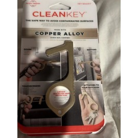 Key Smart CleanKey Copper Alloy. For Germaphobic People. Reduce Touching Things Bare. New