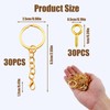 30PCS Key Chains for Craft Golden Keyring Chain 25mm Metal