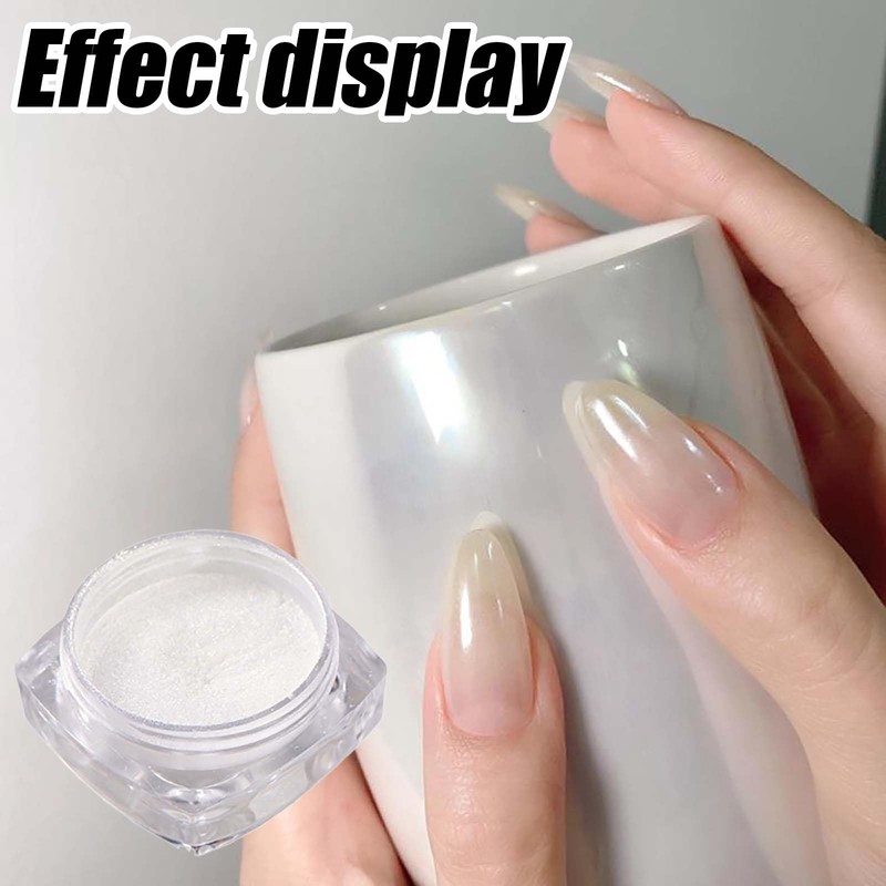 Upgrade your Nails with High Glassy Pearl Chrome Powder: 2