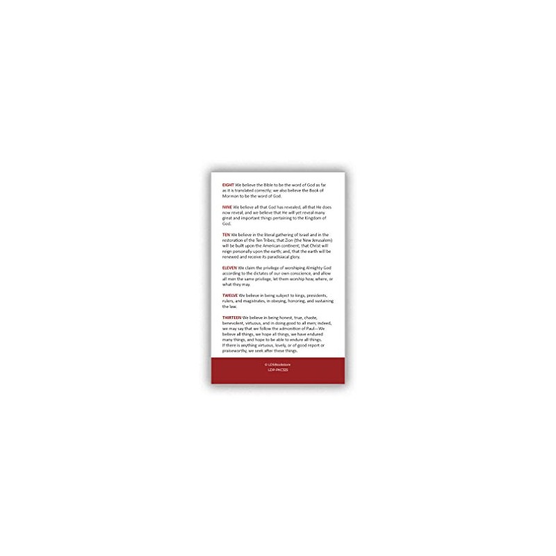 Articles of Faith Pocket Card