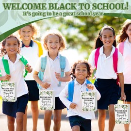 Geyoga 40 Pcs Back to School Gifts Bags Bulk Welcome Back to School Paper Goodie Treat Bags with Handles Classroom Party Favors for First Day of Classroom Party Gift Wrapping Supplies(White)