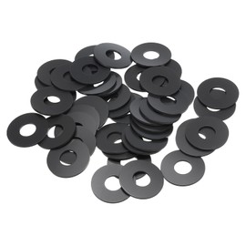 PATIKIL M12 Nylon Flat Washer, 150 Pack 12mm ID 30mm OD 1.5mm Thick Sealing Spacer Gasket Ring for Faucet Pipe Water Hose Fastener Bolt, Black