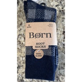 Born Men's Born Socks Outdoor Boot Socks Thermal Wool Blend 2 Pack Shoe Size 6-12 NWT