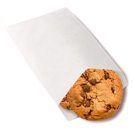 Wax Paper Bags, Glassine Bags 5x7 Inches, 100 Pcs White Paper Cookie Sleeves for Treat
