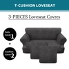 Jcones 3 Pieces Couch Covers for 2 Cushion Sofa Super