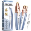 Eyebrow Facial Trimmer: 2 in1 Rechargeable Facial Hair Removal and