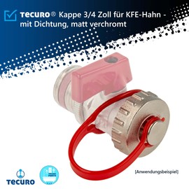 tecuro Nickel-Plated Brass Cap 3/4 Inch with Full Seal for Pipeline Protection - Impact-Resistant Blind Closure with Knurling, Closure for KFE Tap