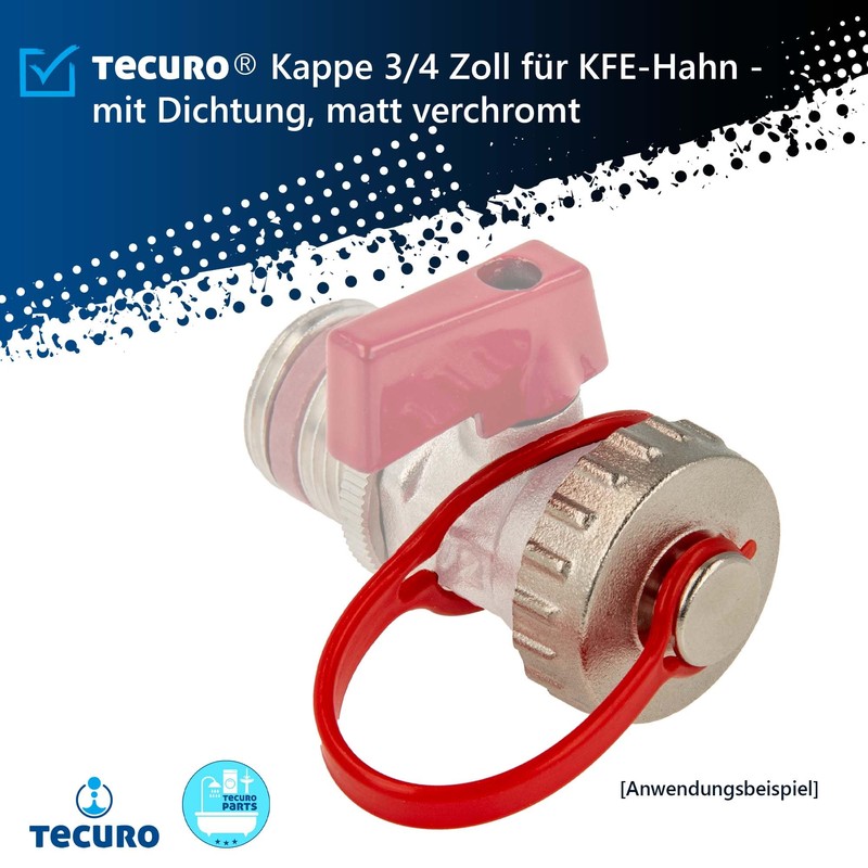 tecuro Nickel-Plated Brass Cap 3/4 Inch with Full Seal for