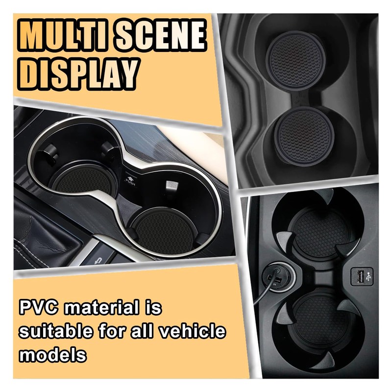 4PCS Car Cup Holder Coaster, 2.7 Inch Honeycomb Non-Slip Car