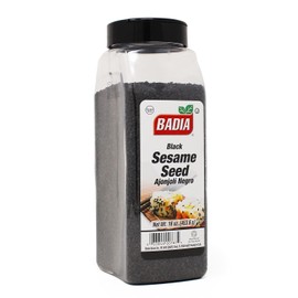 Badia Black Sesame Seed, 16 oz – Whole Black Sesame Seeds for Cooking, Baking & Garnishing – Rich, Nutty & Crunchy Flavor