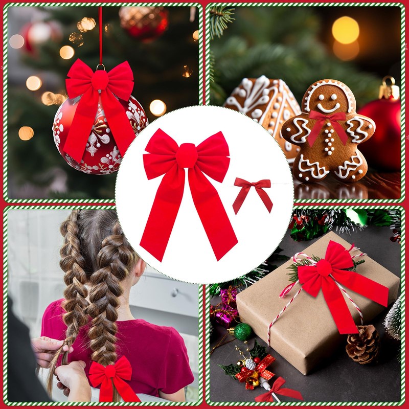 2 x large gift bow, large bow, gift, large red