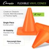 Champion Sports 4" High Visibility Flexible Vinyl Cone for Athletics,